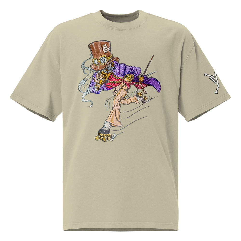 "TimeMaster" SLO Oversized Faded Shirt [ART ILLUSTRATED BY GREGORY HAWKINS]