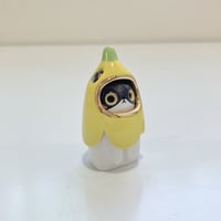Image 3 of Tuxedo banana kitty ceramic figurine 