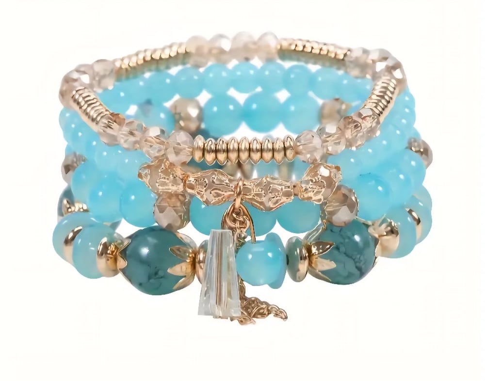 Image of A Stack of Courage Beaded Bracelets