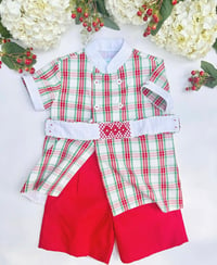 Image 2 of Size 3 Boy’s Lourdes Tartan Set 