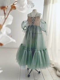 Image 2 of Girls photoshooting dress - Elvina | size 110 - sage