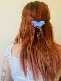 Image 1 of 💜🦋Morpho Butterfly🦋💜 Hairclip 
