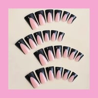 Image 2 of Black French Duck Nails 