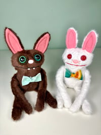 Image 1 of Soft Weighted Bunnies w/ Bow ties