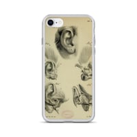 Image 1 of Vintage Book Page Anatomical Illustration Human Ear Clear Case for iPhone®