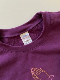 Image 4 of Hand Embroidered Crewneck Sweatshirt - “GOD IS A WOMAN” - L