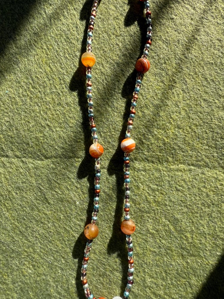 Image of Autumn faces necklace 🍂🍁🤎💛