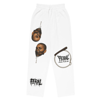 Image 1 of MENS MUZZLE WIDE LEG JOGGERS WHITE