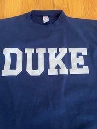 Image 2 of Navy Duke Embroidered Crew (L)
