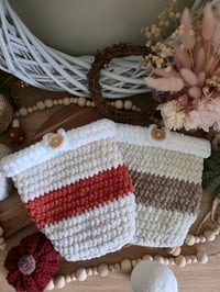 Image 1 of Crochet coffee cup e-reader & book sleeve