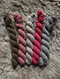 Image 2 of Mini Bundle #4 - 100G Hand Dyed Kent Romney Mini Skeins