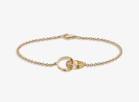 C Double Hoop Bracelet - Gold