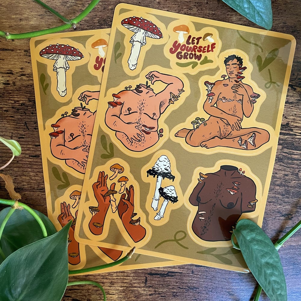 Trans Mushroom Sticker Sheet