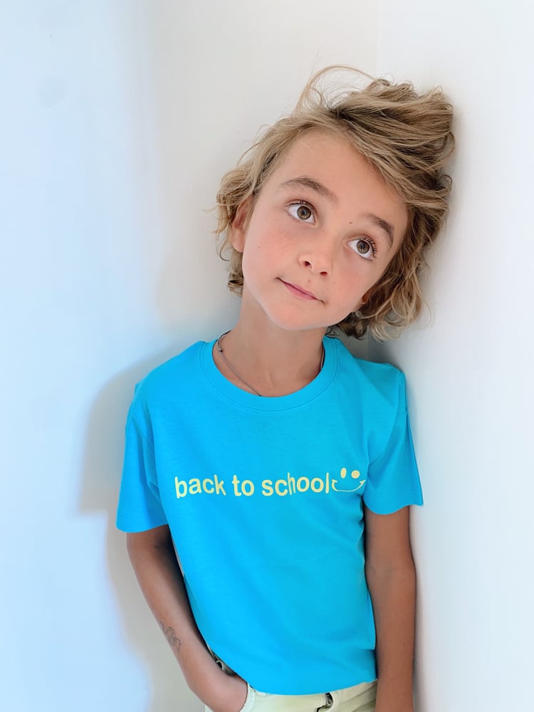 Image of Tee Shirt Back to School Bleu/jaune