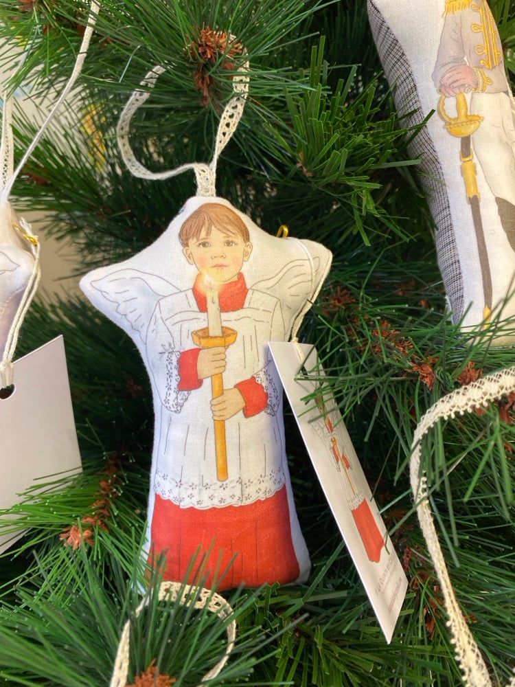 Image of Décoration de sapin / Figurine ange servant d’autel 