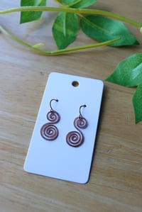 Image 2 of Copper Swirl ‘S’ Earrings