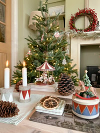 Image 2 of SALE! Wooden Santa Decorations ( Set of 3 )