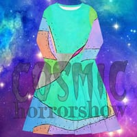 Image 1 of Pastel Patchwork Zombie long sleeve midi dress