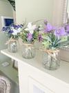 SALE! Floral Glass Jars ( Set or Singles )