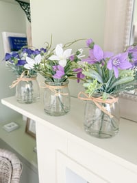 Image 1 of SALE! Floral Glass Jars ( Set or Singles )