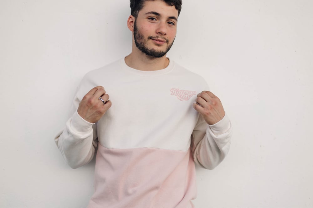 Image of VINTAGE VIBES PINK/BONE SPLIT COLORBLOCK