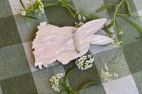Image 3 of Blaire Bunny Brooch - purple pink yellow flower