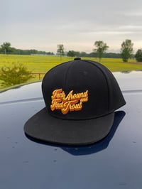 Image 2 of Limited Black Fuck Around Snap Back Hat 