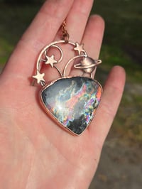 Image 1 of Electroformed THIS IS WHAT SPACE SMELLS LIKE labradorite necklace 02