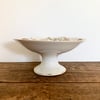 Antique porcelain white and gold tazza