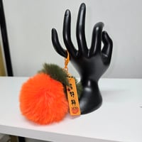 Image 2 of 🍊 Orange Pom Keychain/Purse Puff