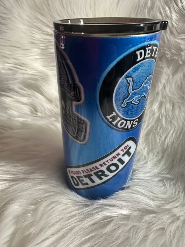 Image of 30oz Patch work Tumbler Lions and Pistons to choose from