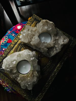 Image of Clear Quartz high grade chunky candle