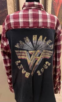 Vintage Wine/Cream Flannel Shirt Van Halen