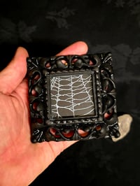 Image 2 of Ornate Square Black gothic preserved web - 2