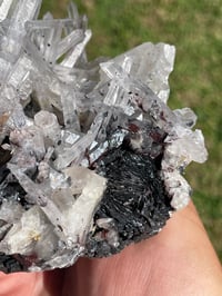 Image 7 of Laser Quartz Cluster In A Bed Of Hematite #1967