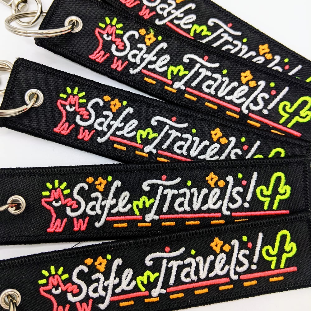 Image of Safe Travels Embroidered Keychain