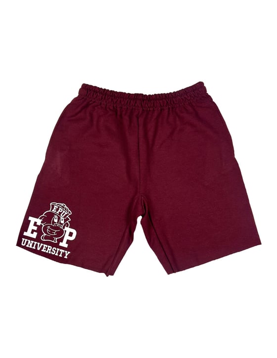 Image of Enigma Project University Maroon SweatShorts.