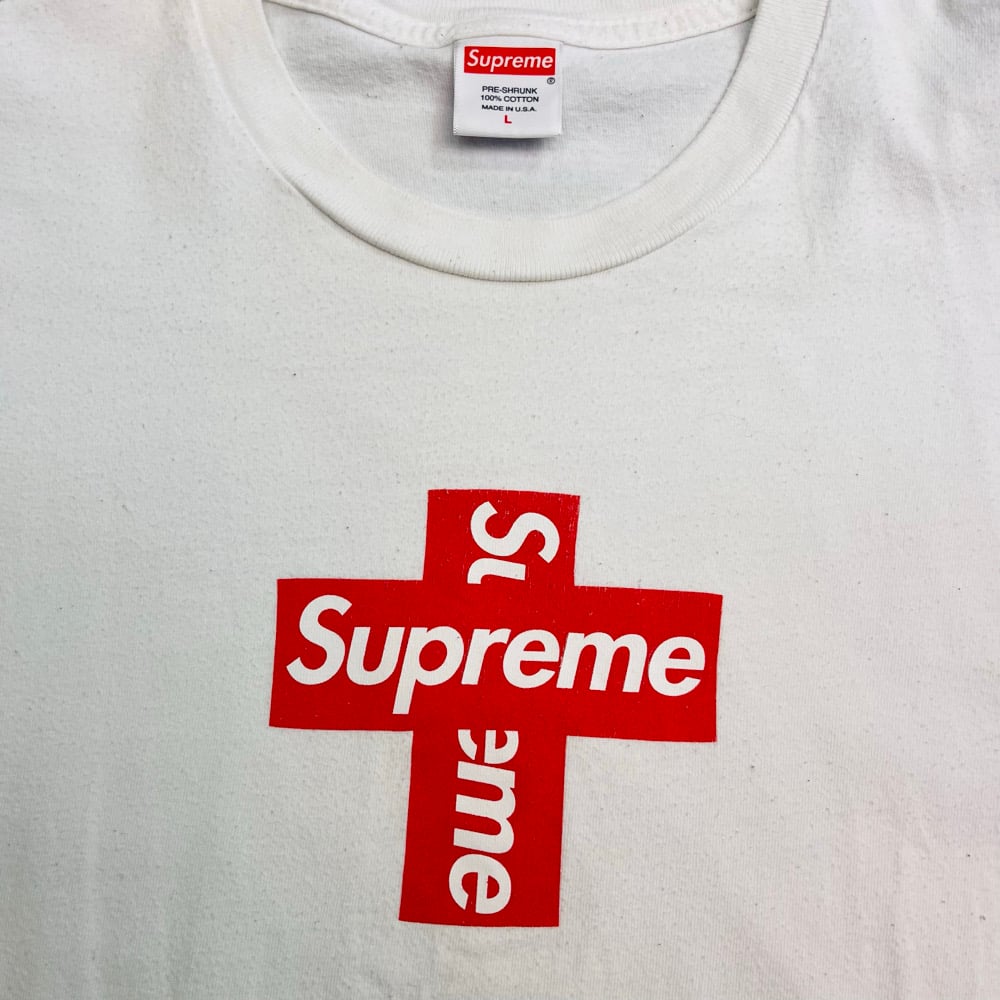 Supreme クロスボックス Tシャツ ホワイト L Supreme Cross Box Logo Sz L (WHITE) | Casa Vintage