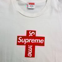 Image 3 of Supreme Cross Box Logo Sz L (WHITE)