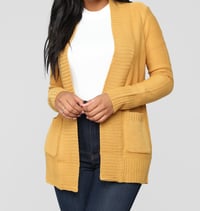 Image 1 of In the Moment Cardigan-Mustard