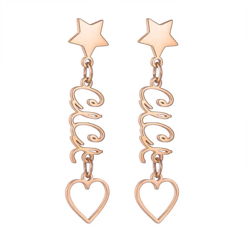 Image of Star hanging earrings