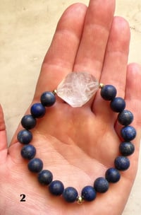 Image 5 of *new* LAPIS, QUARTZ + PYRITE bracelets
