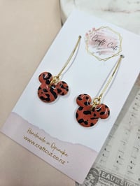 Image 2 of Leopard Mickey Earrings
