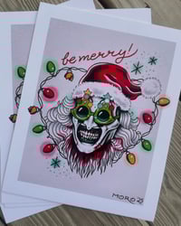 Santa Art the Clown Print