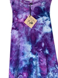 Image 6 of XS Jersey Knit Pocket Tank Dress in Purple Haze Ice Dye