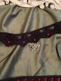 Image 1 of Darkwing Choker – With Silver Moth & Skull Wings Pendant