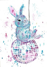 Wrecking ball bunny canvas, print or original
