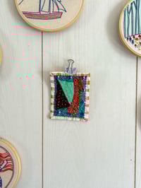 Image 2 of Scraps No. 13 - Tiny hand sewn art quilt