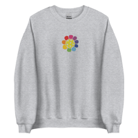 Image 4 of Embroidered PickleFlower Power Unisex Sweatshirt