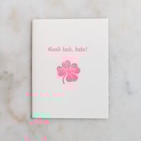 Good Luck Babe Letterpress Card